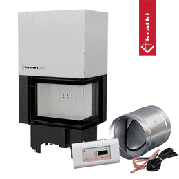Focar semineu KRATKI VNP 610/430 9 kW Ø 200 deschidere verticala MSK