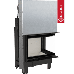 Steel fireplace KRATKI MBZ right 13 kW Ø 200 Lift-up