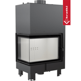 Vodeni kamin KRATKI MBZ Lijevi 13 kW Ø 200 vrata koja se samozatvaraju