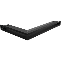 Eck-Lüftungsgitter LUFT rechts 40x60x6 schwarz Slim