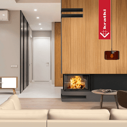 Acél kandalló KRATKI VNL 810/410 14 kW Ø 200 Lift-up