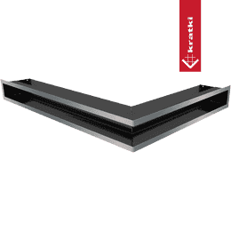 Grille de cheminée LUFT coin gauche 76,6x54,7x9 Inox Slim