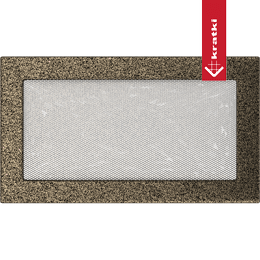 Capac aerisire 17x30 negru și auriu