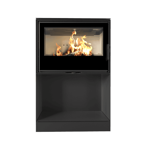 Wood burning steel stove KARI Ø 180 8 kW recess for wood