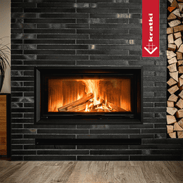 Kominek powietrzny stalowy KRATKI NADIA 14 kW Ø 200 Gilotyna