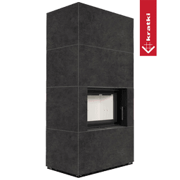 Murspis Kratki FLOKI BOX Ø 160 8 kW kvartskomposit Fokos Grafite