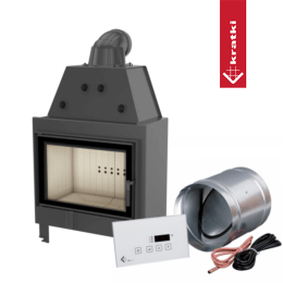 Semineu inteligent din otel MBO 15 kW Ø 200 MSK STICLA