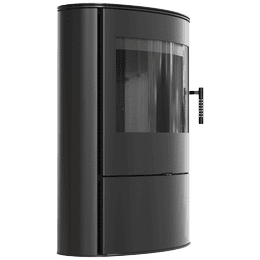 Jeklena peč na drva KRATKI ROLLO/2 8 kW Ø 150 črn thermotec