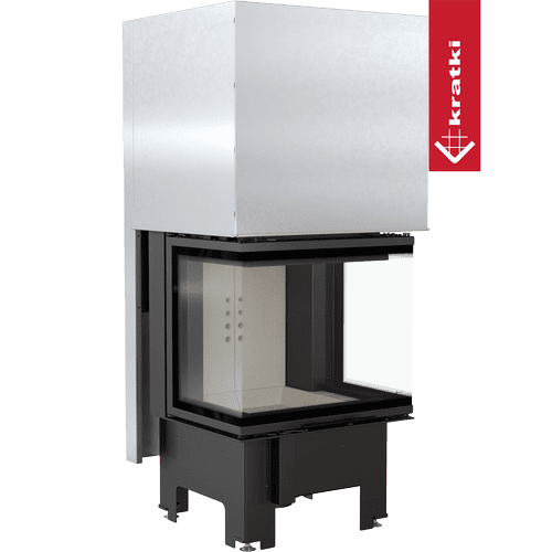 Steel fireplace KRATKI NBC 600/400 9 kW Ø 200 Lift-up
