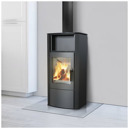 Wood burning steel stove KRATKI PROTON Ø 150 8 kW self closing door
