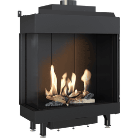 Gas Fireplace LEO 76 / 62 left-sided propane butane ∅ 100/150 5,6 kW