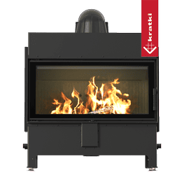 Oceľový krb KRATKI LUCY 16 kW Ø 200 čierny thermotec