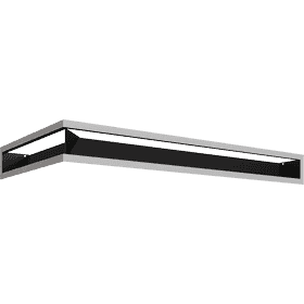 Vent Cover LUFT corner right 40x80x9 polished Slim