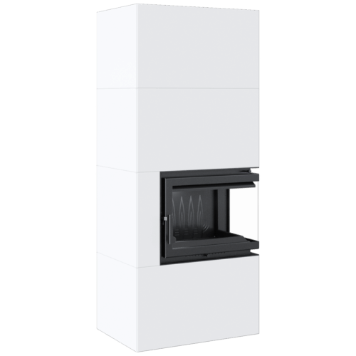 Kominek powietrzny Simple Box 8 kW Ø 200 Bianco