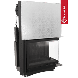 Cast iron fireplace KRATKI AMELIA right 21 kW Ø 200 lift-up