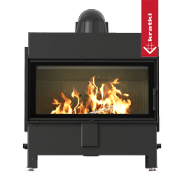 Chimenea de leña de acero KRATKI LUCY 16 kW Ø 200 thermotec negro
