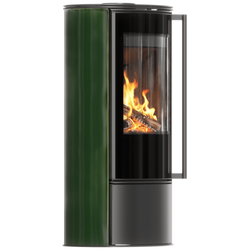 ERIK teräsliesi Ø 150 5,5 kW vihreä laatta, musta teräskansi Termotec