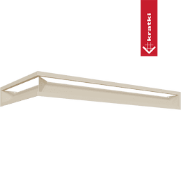 Kratka wentylacyjna kominkowa LUFT narożny prawy 40x80x9 kremowa Slim