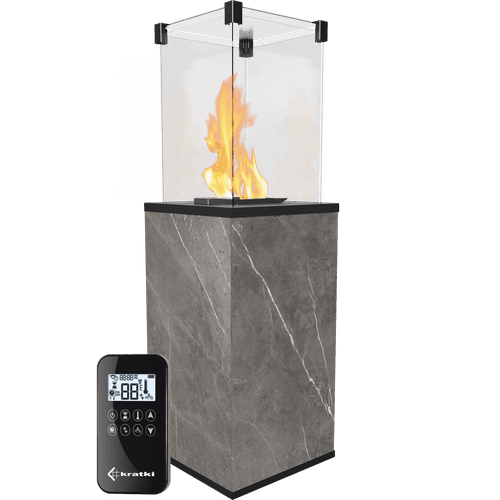 Terrassenheizer Patio Mini Quarzsinter Natu Pietra Grey automatische Steuerung 8,2kW