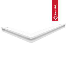 Ventiliacijos dangtis LUFT kampinis dešinysis 54,7x76,6x6 baltas