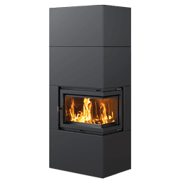 Modularni kamin Box 8 kW Ø 200 črn samozapiralna vrata
