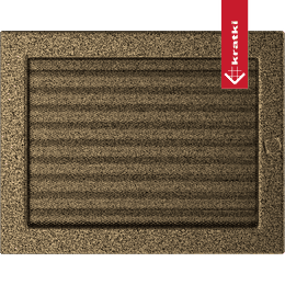 Grille de ventilation 17x37 cuivre une persienne