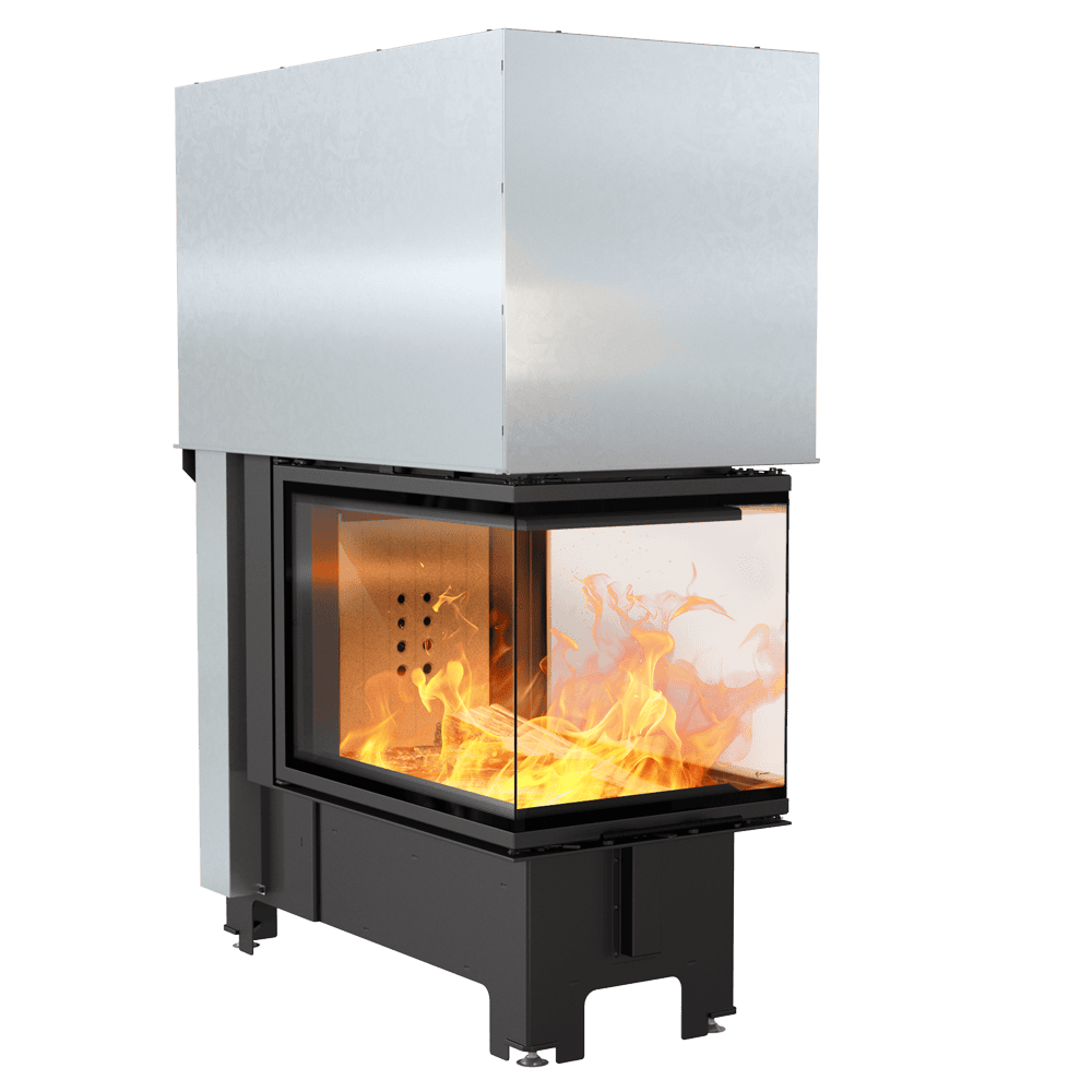 Steel fireplace KRATKI NBU left right 11 kW Ø 200 Lift-up