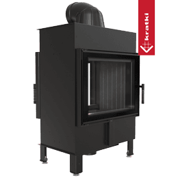 Camino in acciaio KRATKI LUCY TUNNEL 12 kW Ø 200 thermotec nero