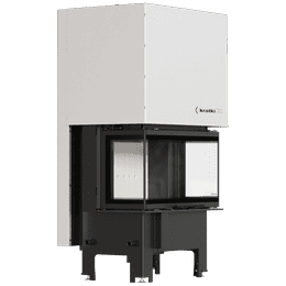 Tērauda kamīns KRATKI REGNOR 680/280 7 kW Ø 160 3-pusju, pašaizverošās durvis Ø 200