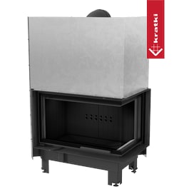 Insert cheminée en acier LUCY 14 kW 200 revêtement noir