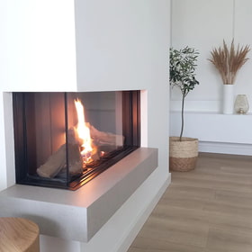 Gas Fireplace LEO 70 left-sided natural gas ∅ 100/150 6,8 kW