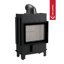 Chimenea de leña de acero KRATKI LUCY SLIM 8 kW Ø 160 puerta de cierre automático