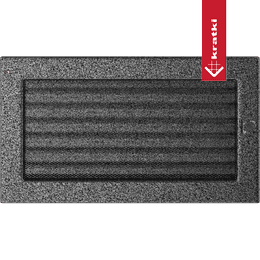Capac aerisire 17x30 negru si argintiu cu jaluzele