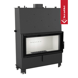 Water heating fireplace KRATKI LUCY 20 kW Ø 200 self closing door