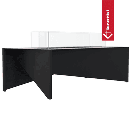 Bioethanol fire table KRATKI ORTA 930 with glazing fire line 75 cm