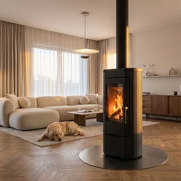 Piec żeliwny koza KRATKI K12 Ø 130 6 kW