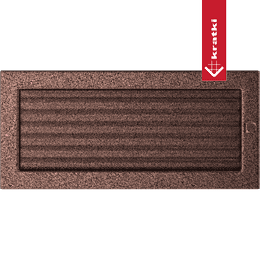 Ventilasjonsdeksel 17x37 kobber med persienner