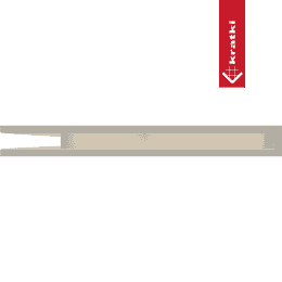 Eck-Lüftungsgitter LUFT links 76,6x54,7x6 Creme Slim