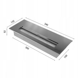 Wall mounted Bioethanol fireplace BRAVO2 TÜV black