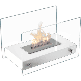 Tabletop Bioethanol fireplace HOTEL MINI white TÜV
