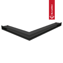 Vent Cover LUFT corner right 54,7x76,6x6 black