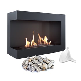 Wall mounted bio-fireplace DELTA 700 left-sided set mix