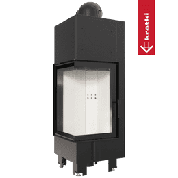 Kamineinsatz aus Stahl KRATKI MBN links 10 kW Ø 200