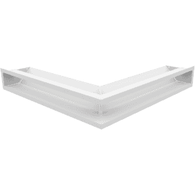 Kratka wentylacyjna kominkowa LUFT narożny 56x56x9 biała Slim
