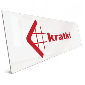 Board with logo KRATKI 150x40 cm