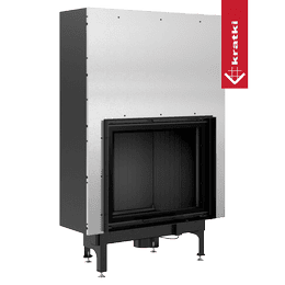 Acél kandalló KRATKI NADIA 13 kW Ø 200 Lift up fekete thermotec