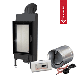 Intelligenter Kamineinsatz aus Stahl KRATKI NADIA 9 kW Ø 200 MSK