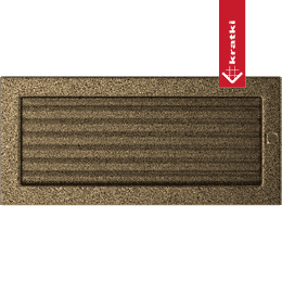 Grille de ventilation 17x37 noir et or avec une persienne