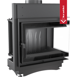 Cast iron fireplace KRATKI MAJA DECO right 8 kW Ø 180