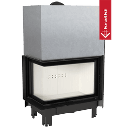 Chimenea KRATKI MBA izquierda 17 kW Ø 200 puerta elevable vidrio doblado